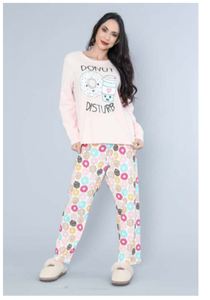 Funsport Donut Print Knit Pajama Set
