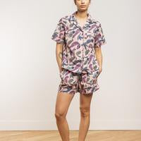 LatteLove Woven Cotten Short Sleeve and Short PJ Set