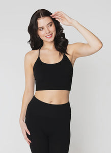 C'est Moi Bamboo Ribbed Cross Back Bralette  CEBT1021