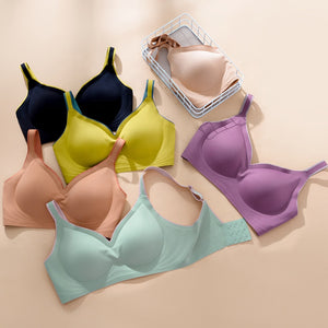 UBB Invisible Seamless Wire Free Full Cover Two-Tone Lift Bra
